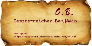 Oeszterreicher Benjámin névjegykártya
